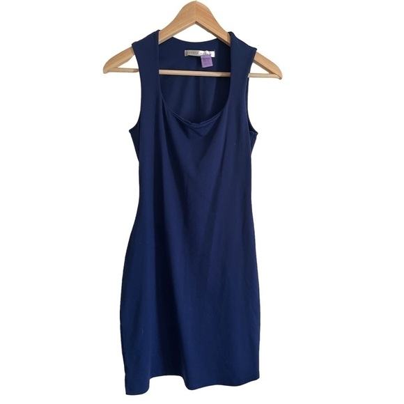 Susana Monaco Blue Body Con Dress Size Small EUC - Picture 1 of 4